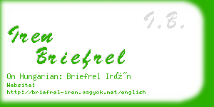 iren briefrel business card